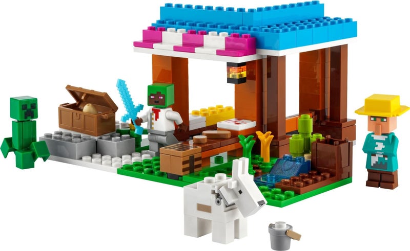 AWESOME LEGO MINECRAFT SET - 21184 THE BAKERY - includes 3 MINIFIGURES + a GOAT! Carousel 2