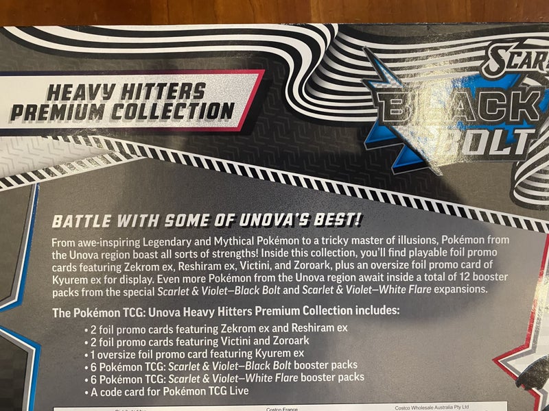 Pokemon TCG Unova Heavy Hitters Premium Collection Black Bolt White Flare Sealed Carousel 4