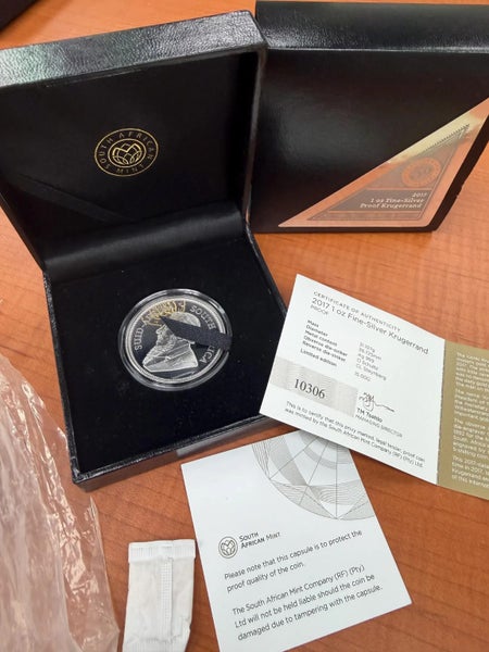 2017 PROOF South African 50th Privy 1st Ever 999 SILVER KRUGERRAND - ONLY 15K Carousel 1