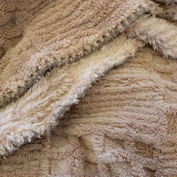 Lattice Sherpa Blanket Latte by Bambury Carousel 4