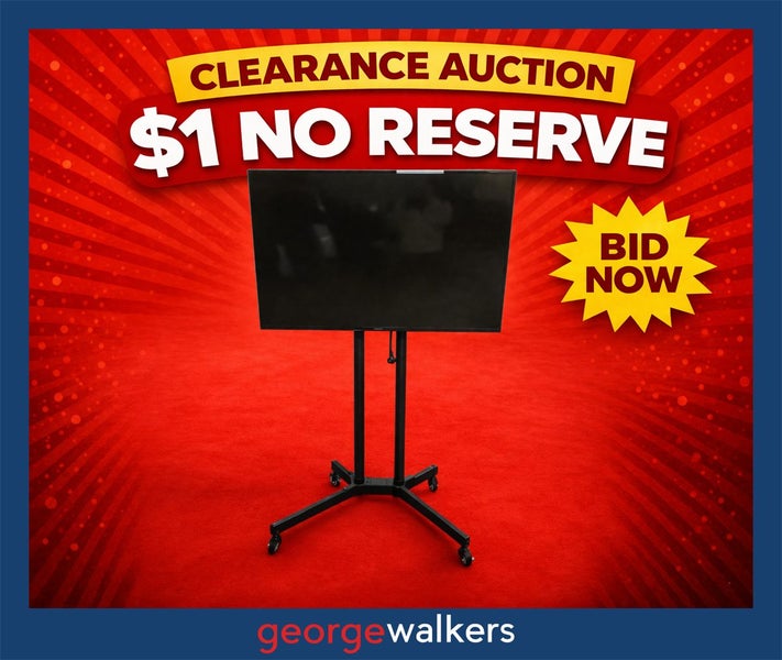 PR5997 Black Panasonic 49" TV on Mobile Media Stand Carousel 1