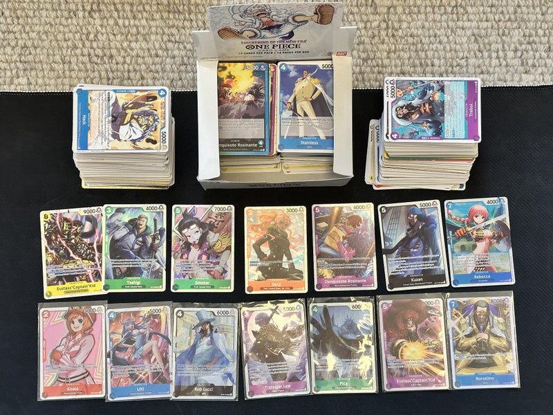 ONE PIECE TCG OP-10 & OP-05 BULK LOT - SRs + Leaders + Rares + 100s Cards (NM) Carousel 1