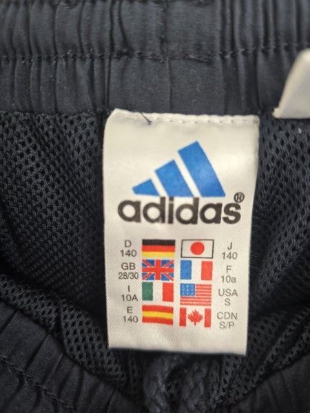 Vintage 90s Adidas Trackpants Navy 3-Stripe Kids Size 10 — Retro Rare Carousel 5