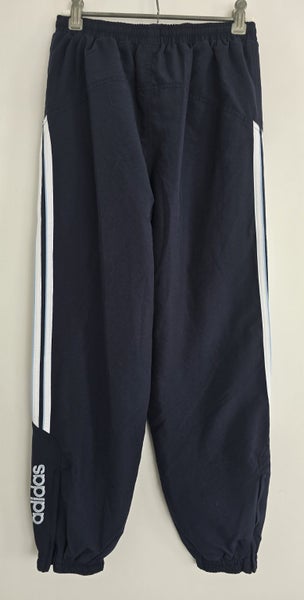 Vintage 90s Adidas Trackpants Navy 3-Stripe Kids Size 10 — Retro Rare Carousel 2
