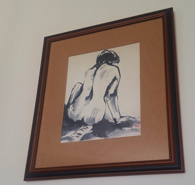 <<< QU LEI LEI " FEMME ASSISE DE DOS " PRINT >>> Carousel 1