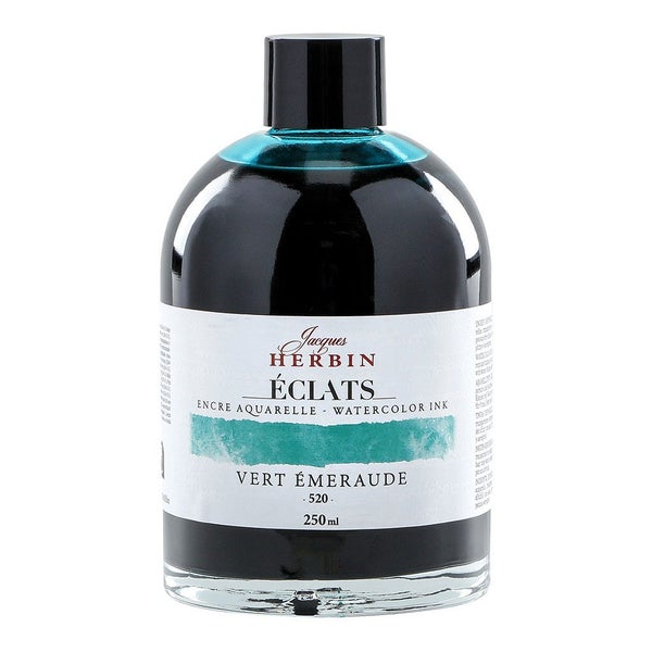 Jacques Herbin Eclats Watercolour Ink 520 Emerald Green 250ml