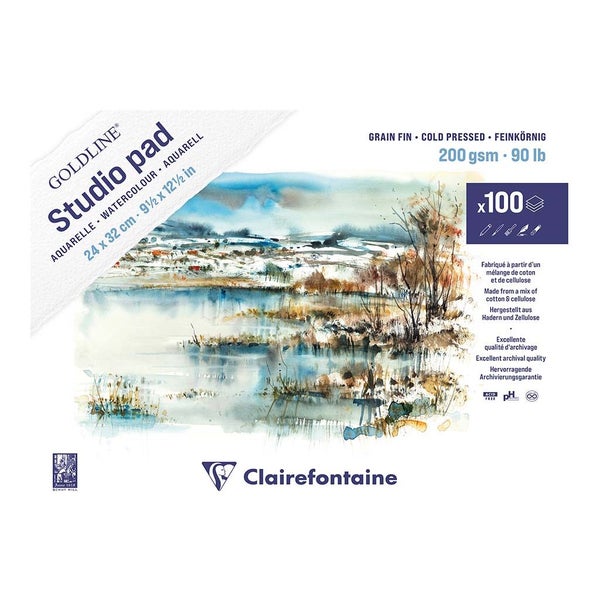Goldline Studio Watercolour Pad 24x32cm 100sh