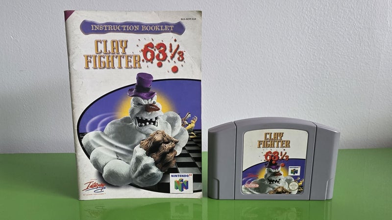 Clay Fighter 63 1/3 N64 with Manual Carousel 1