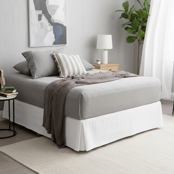 Renee Taylor Comfort Organic Fitted Sheet & Pillowcase - Long Single Charcoal Carousel 2