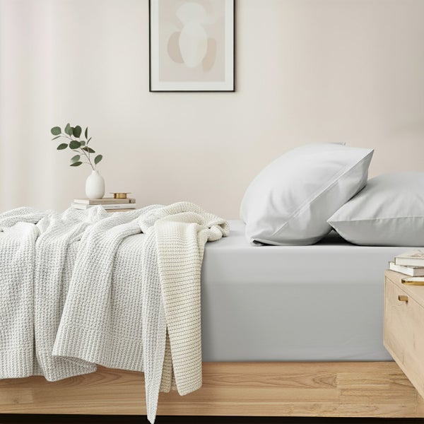 400 Thread Count Egyptian Cotton Fitted & Pillow Case Long Single Antarctica Carousel 1