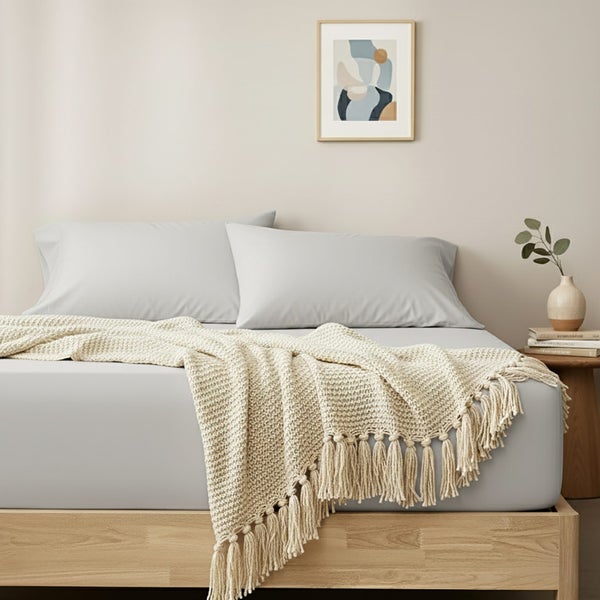 400 Thread Count Egyptian Cotton Fitted & Pillow Case Long Single Antarctica Carousel 2