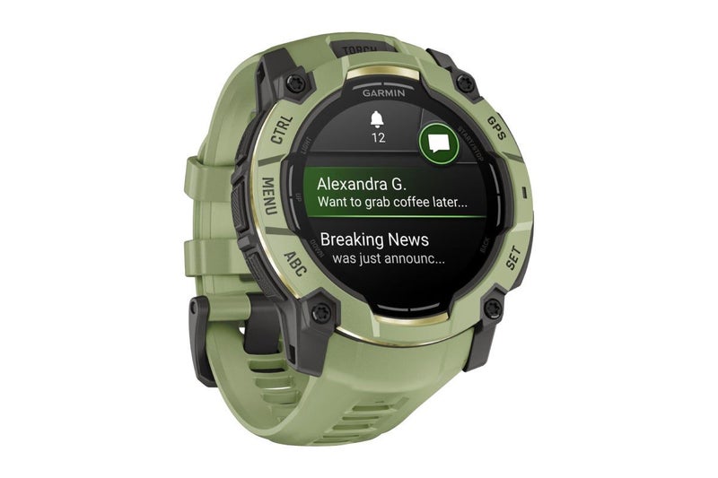 Garmin Instinct 3 AMOLED Smart Sports Watch (Fern Green with Fern Green Band, Carousel 2