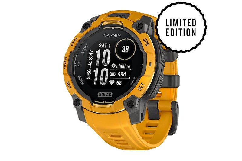 Garmin Instinct 3 Solar Smart Sports Watch (Sunburst with Sunburst/Grey Band, Carousel 1