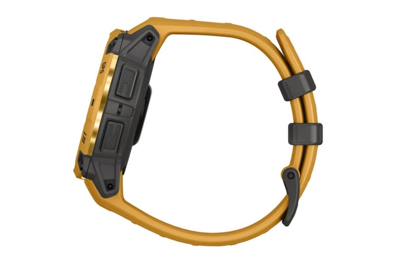 Garmin Instinct 3 Solar Smart Sports Watch (Sunburst with Sunburst/Grey Band, Carousel 8