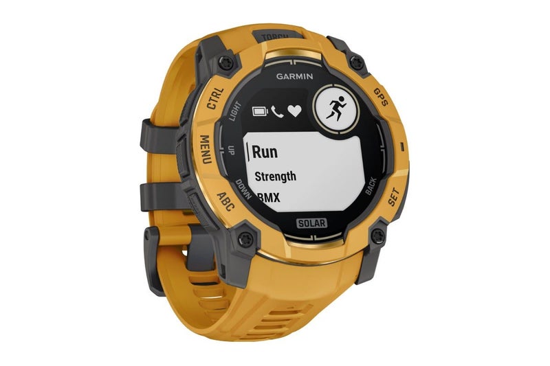 Garmin Instinct 3 Solar Smart Sports Watch (Sunburst with Sunburst/Grey Band, Carousel 2