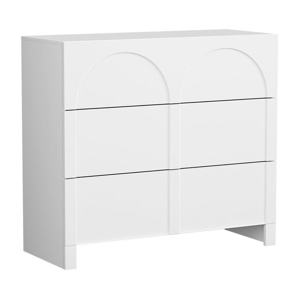 Artiss 3 Chest Of Drawers Lowboy Dresser Cabinet White Carousel 1