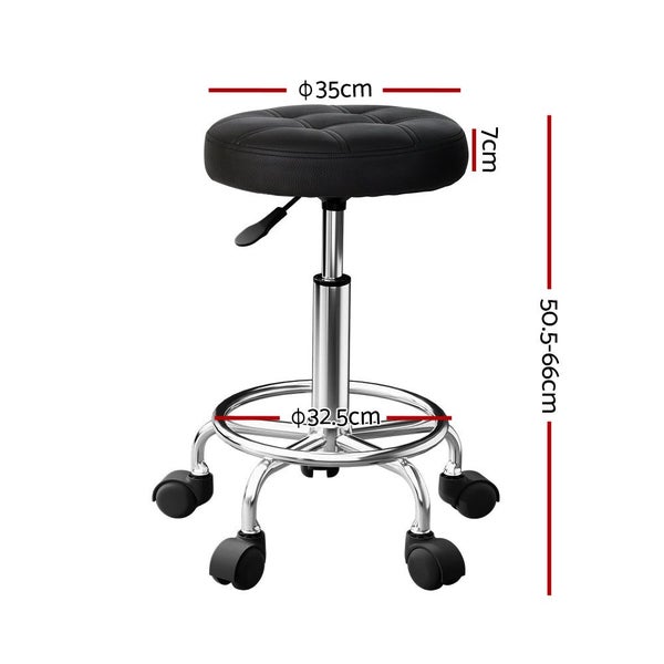 Artiss Salon Stool Round Swivel Chairs Carousel 2