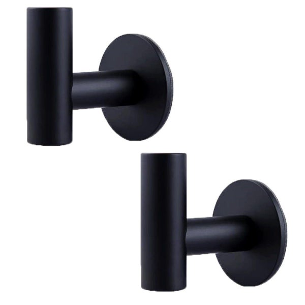 Hod Health & Home 2 Pcs Wall Mount Self Adhesive Bathroom Towel Hooks Holder Clo Carousel 1