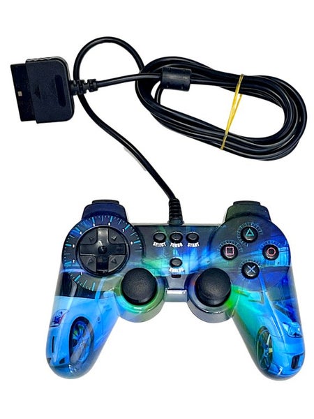 PS2 Wired Controller (Custom Blue Design) Carousel 1