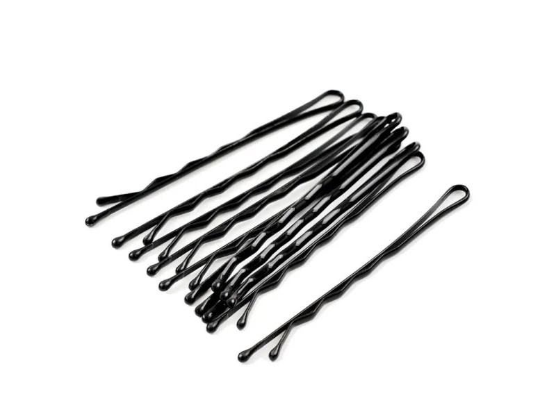 60pcs/card Professional Round Toe Black Hair Clip Bobby Pins Carousel 1