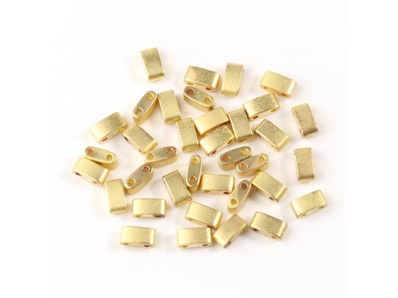 Matte Hematite Beads For Jewelry Making - 2 Hole Spacer Carousel 1