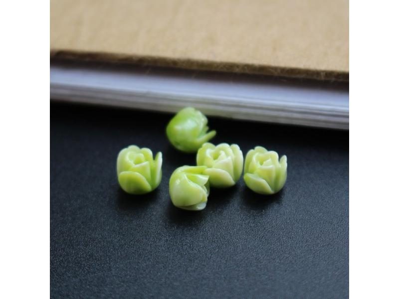 7mm Double Colored Artificial Tulip Flower Beads For DIY Jewelry Carousel 1