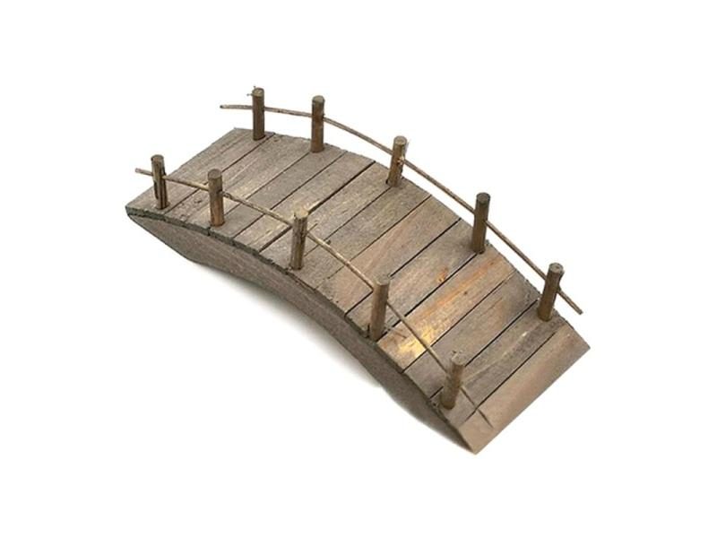 1 12 Dollhouse Mini Wooden Arch Bridge With Railings Carousel 1