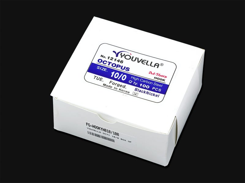 Fishing Hooks Forged Black Nickel Octy Size 10/0 100Pcs Carousel 2