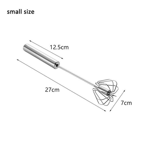 Stainless Steel Egg Beater Semi-Automatic Hand Press Rotary Household Kitchen Ma Carousel 2