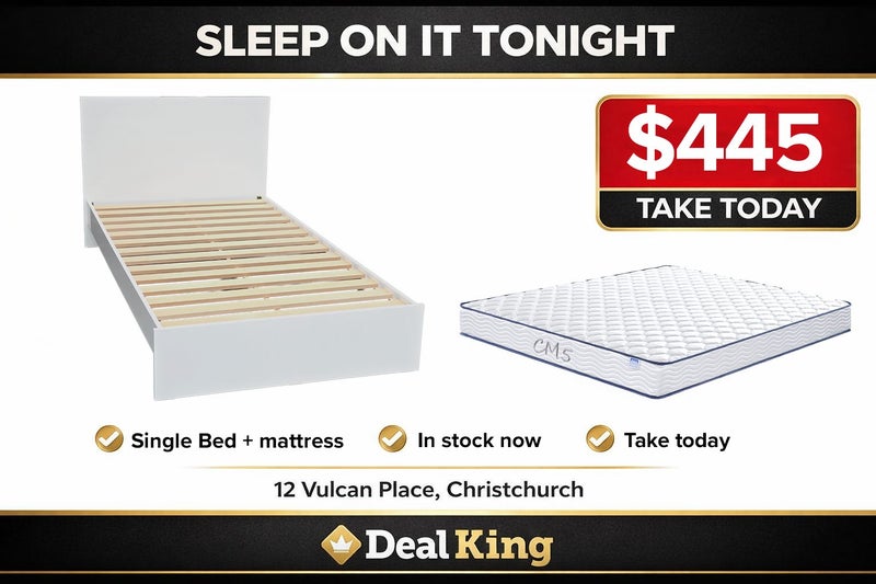 • SINGLE BED + MATTRESS – NZ MADE $445 • Carousel 1