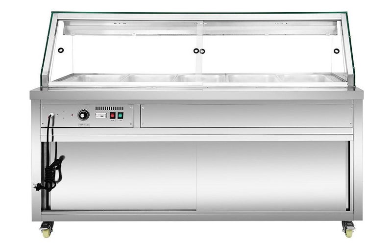 800L Bain Marie Hot Food Service Glass Display Carousel 2