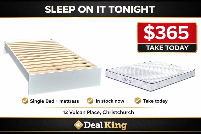 • SINGLE BASE + MATTRESS – NZ MADE $365 • Carousel 1
