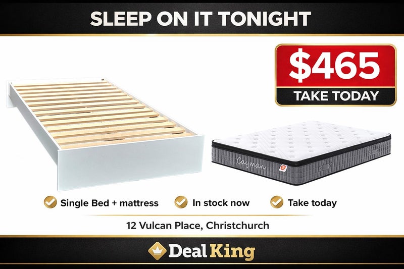 • SINGLE BASE + MATTRESS – NZ MADE $465 • Carousel 1
