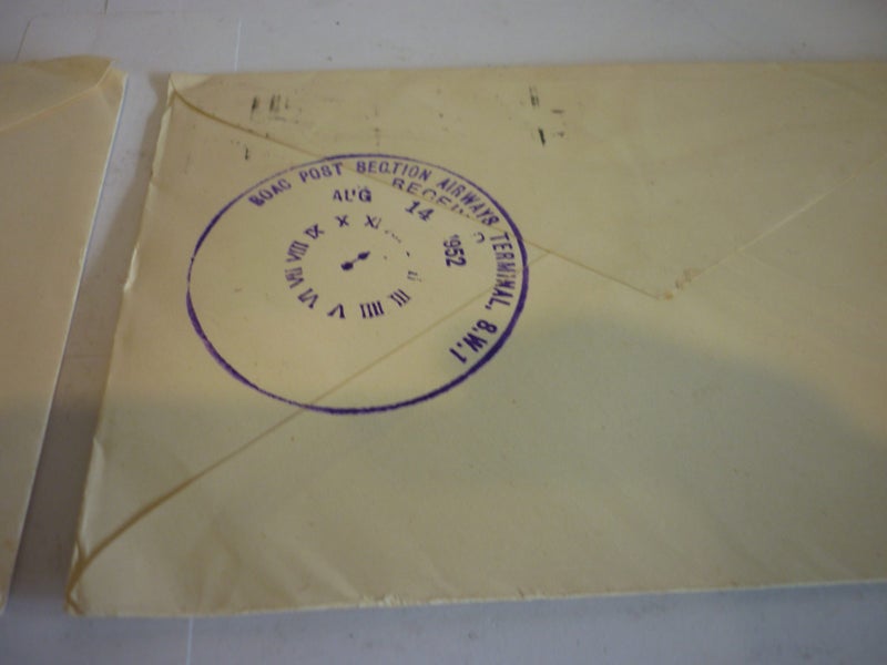 BOAC COMET JET 1952 1ST DAY COVERS X2 Carousel 6