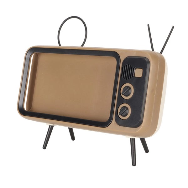Retro TV Design 6.2-6.7 inch Cell Mobile Phone Holder Stand Desktop Lazy Bracket Carousel 1