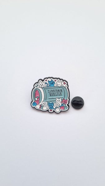 **NEW** Serotonin Booster (Cat Theme) Enamel Pin Carousel 1