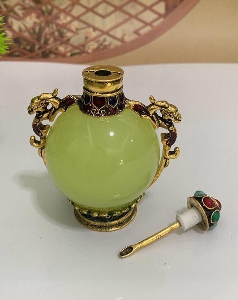 Vintage Brass Inlaid Snuff Bottle Carousel 6