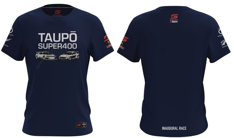 TAUPO SUPER400 UNISEX NAVY T-SHIRT Carousel 1