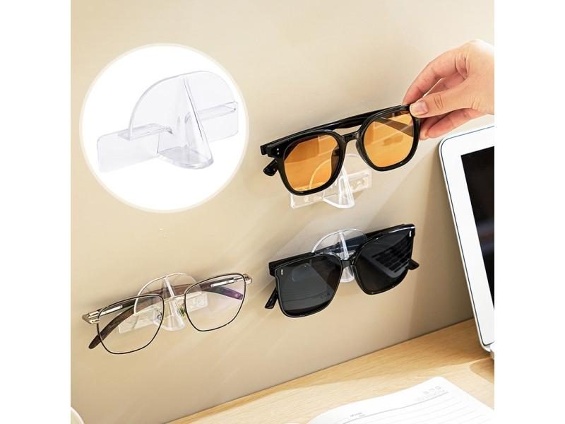 10PCS Self-adhesive Wall Mounted Glasses Holder Shelf Carousel 2