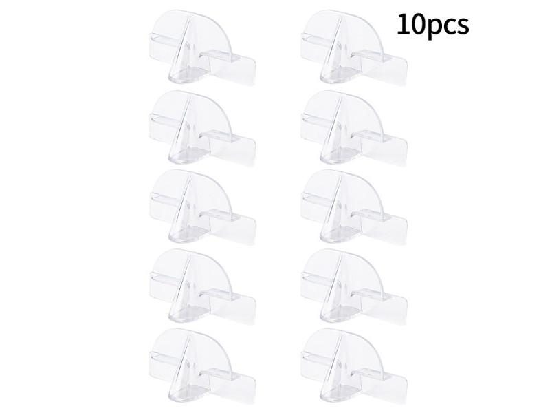10PCS Self-adhesive Wall Mounted Glasses Holder Shelf Carousel 1