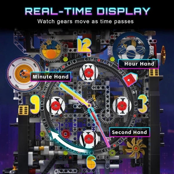 Building Block Set - Mould King CYBERPUNK CLOCK RC Carousel 2