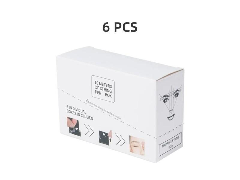 6PC 10M Microblading Pre-Ink String For Makeup Eyebrow Tool Carousel 1