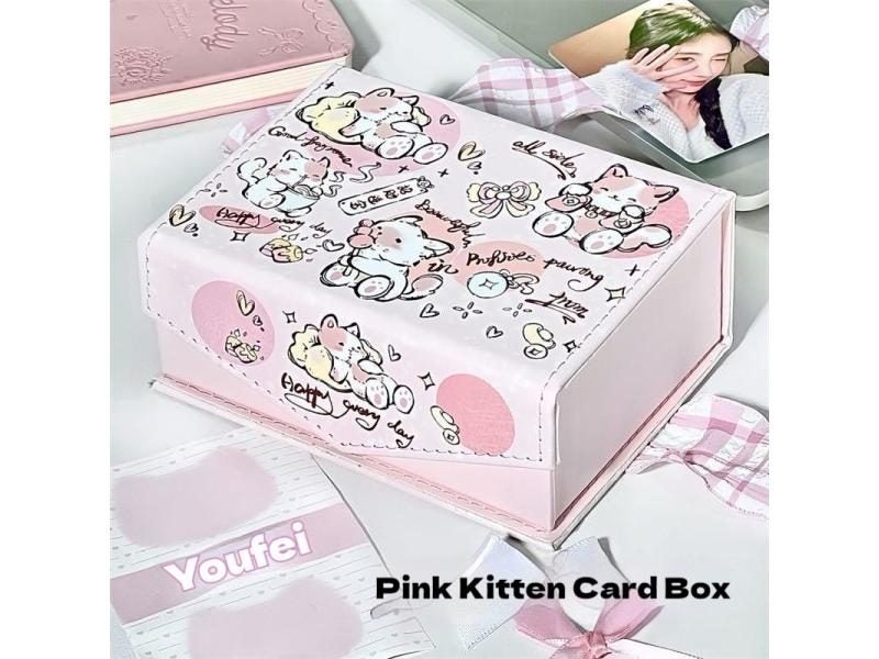 Leather Magnetic Card Holder Storage Box Dustproof Cute Carousel 1
