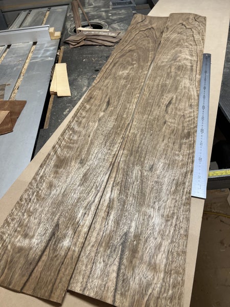 v756 Eastern Walnut wood veneer 1250 x 160mm Carousel 2