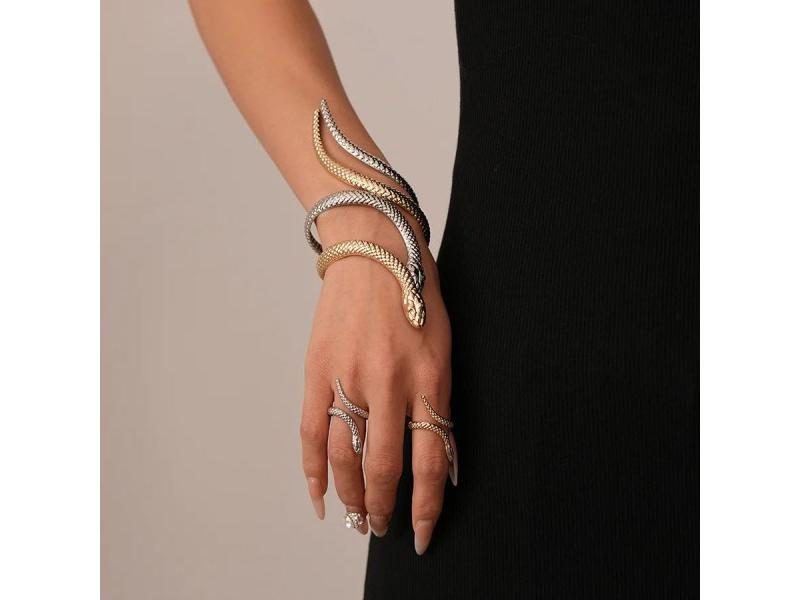 Snake Shaped Bracelet Set With Rings For Men And Women Carousel 2
