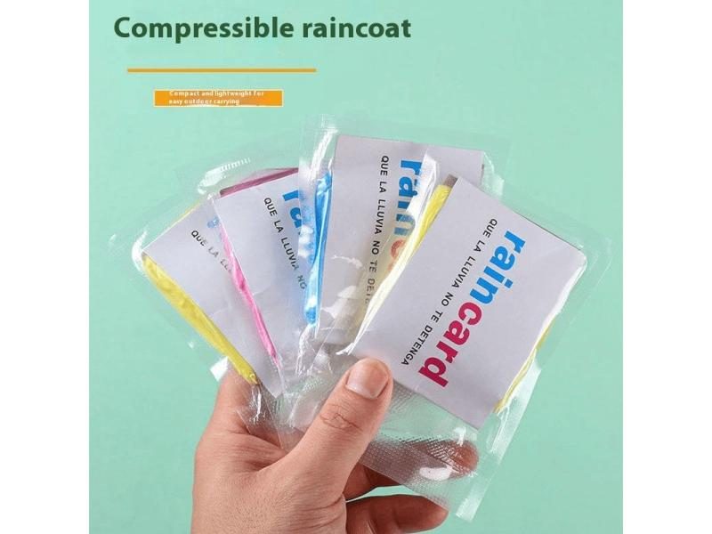 5/10pcs Portable Hooded Disposable Raincoat For Camping Hiking Carousel 1