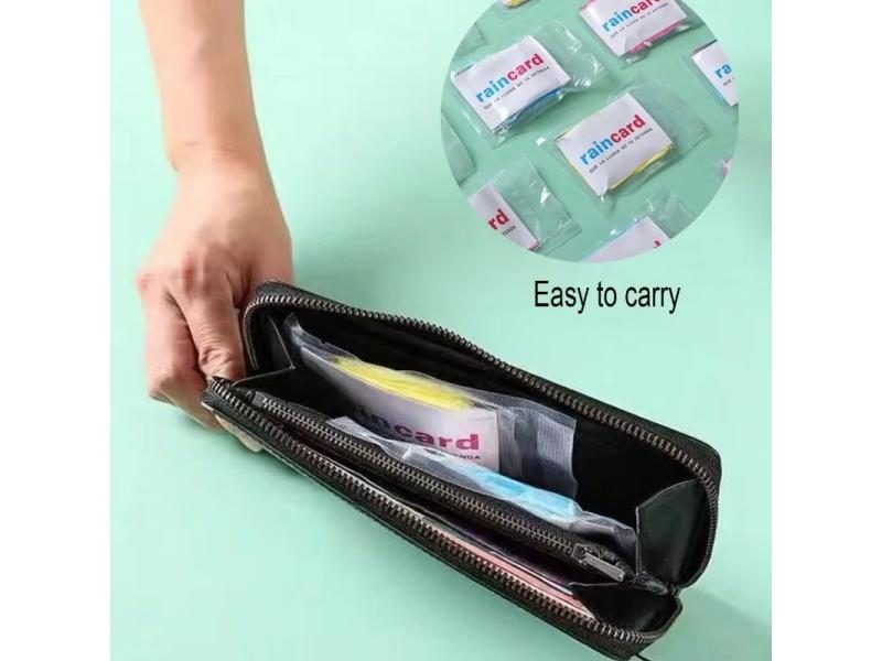 5/10pcs Portable Hooded Disposable Raincoat For Camping Hiking Carousel 2