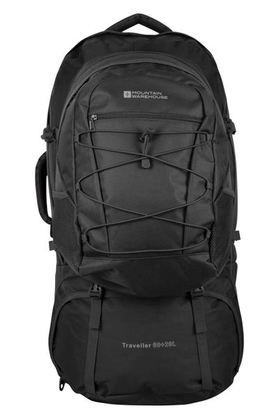 Traveler 60 litre plus 20 litre Backpack Black Carousel 1