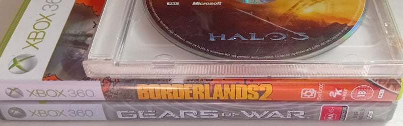XBOX 360 GAMES - HALO 3, BORDERLANDS 2 & GEARS OF WAR Carousel 1