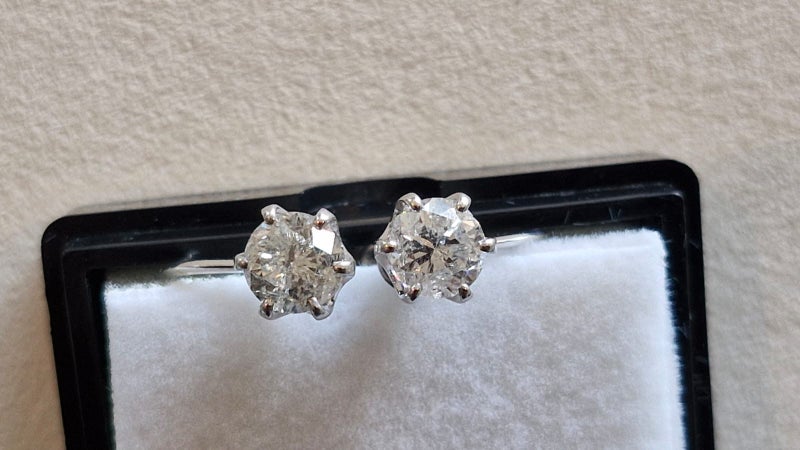 $1 RES * RRP $10,000.00 * 2.04ct DIAMOND EARRING in Platinum w/NZ Val Carousel 2
